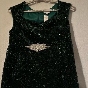 Emerald Green Sequin Wedding Dress